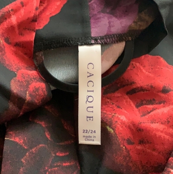 CACIQUE Intimates Silky Robe with Kimono Sleaves in Cumberland Rose - Size 18/20 - Picture 4 of 8